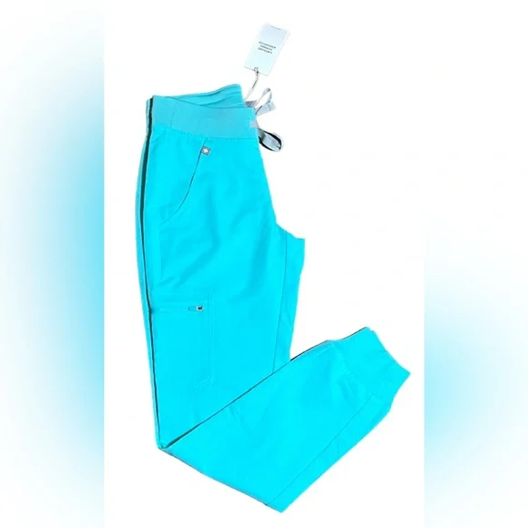 💚💙FIGS Zamora 2.0 Jogger Scrub Pants XSS Limited edition color Fresh Aqua NWT - Picture 3 of 16